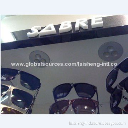 Fashion wooden display cabinet for sunglasses, MDF with veneer finishing store fixtures